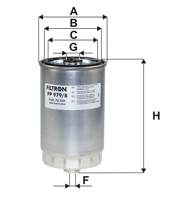 Filtru Combustibil Filtron PP 979/8